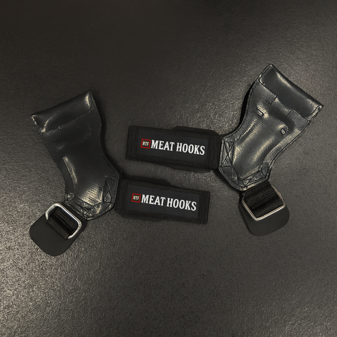Meat Hooks - Heavy-duty leather lifting straps