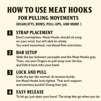 Meat Hooks - Heavy-duty lifting straps