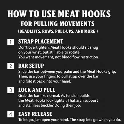 Meat Hooks - Heavy-duty lifting straps